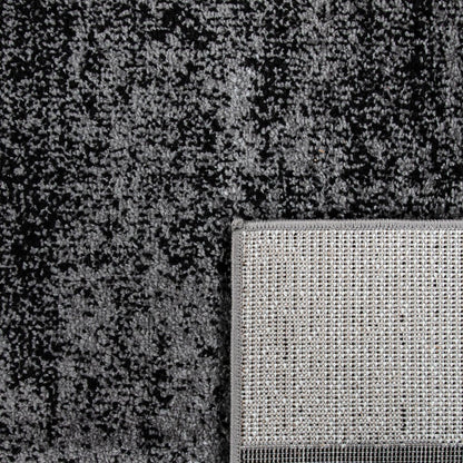 Gray Black Area Rug Mondial Modern Paint Effect
