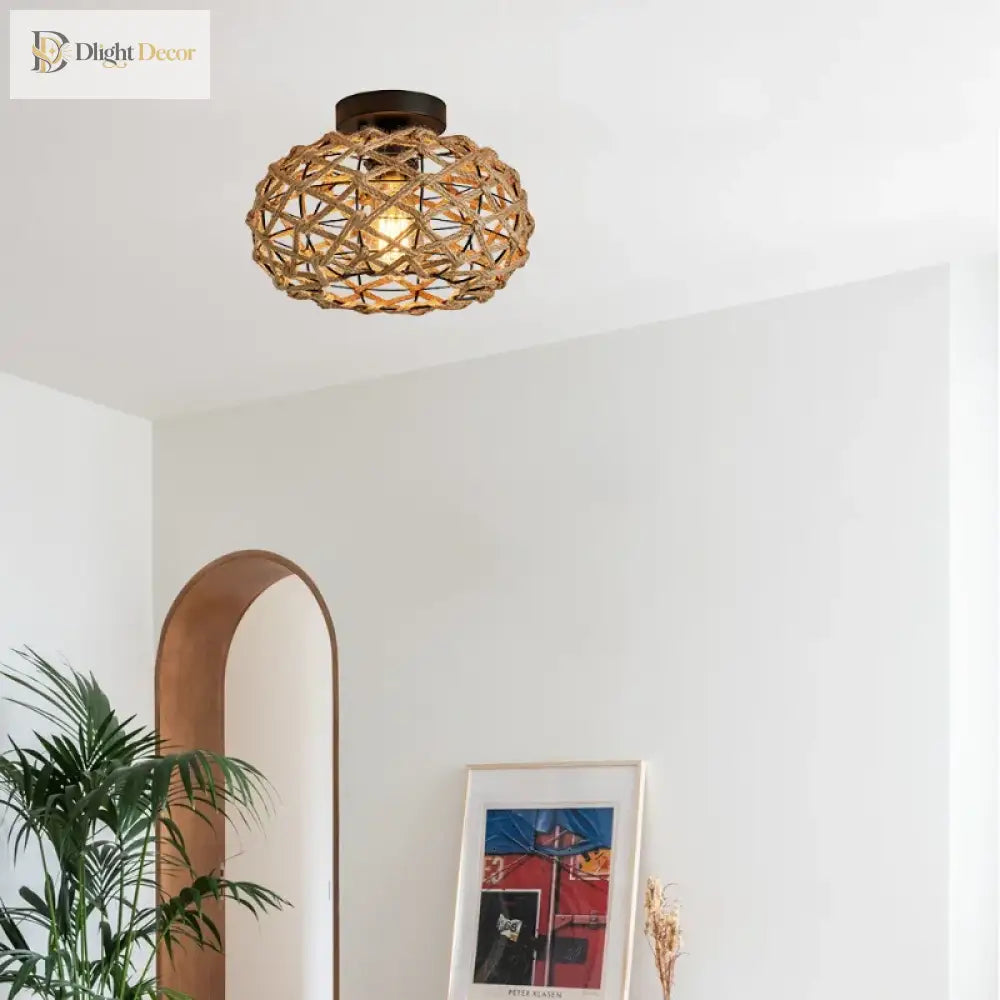 Boho Flush Mount Light | Bedroom &amp; Bedside Lighting