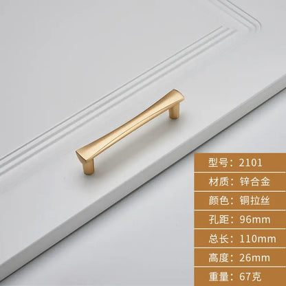 Brushed Zinc Alloy Door Handle – Simple Single Hole Design