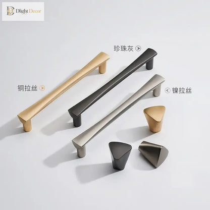 Brushed Zinc Alloy Door Handle – Simple Single Hole Design