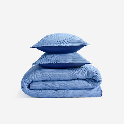 Performance King Duvet Set with PowerSnap™ – Stonewash Blue