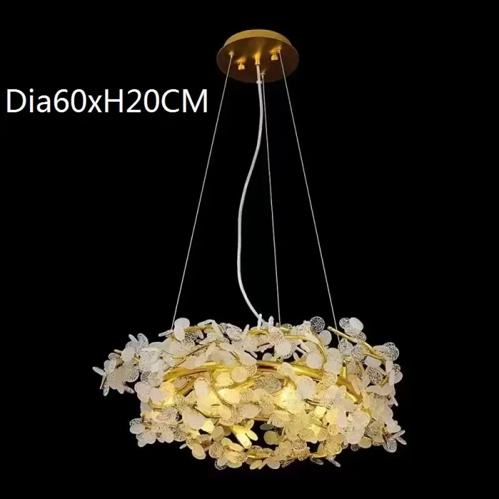 Circle LED Crystal Chandelier | Living Room Home Lighting