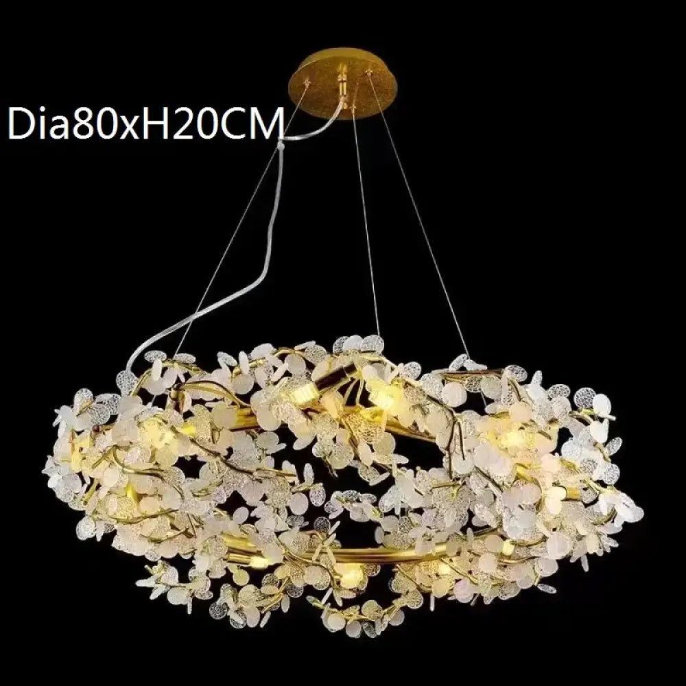 Circle LED Crystal Chandelier | Living Room Home Lighting
