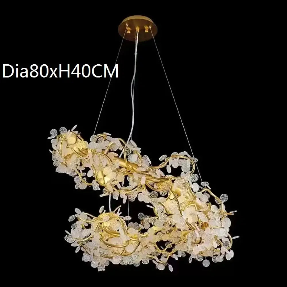 Circle LED Crystal Chandelier | Living Room Home Lighting