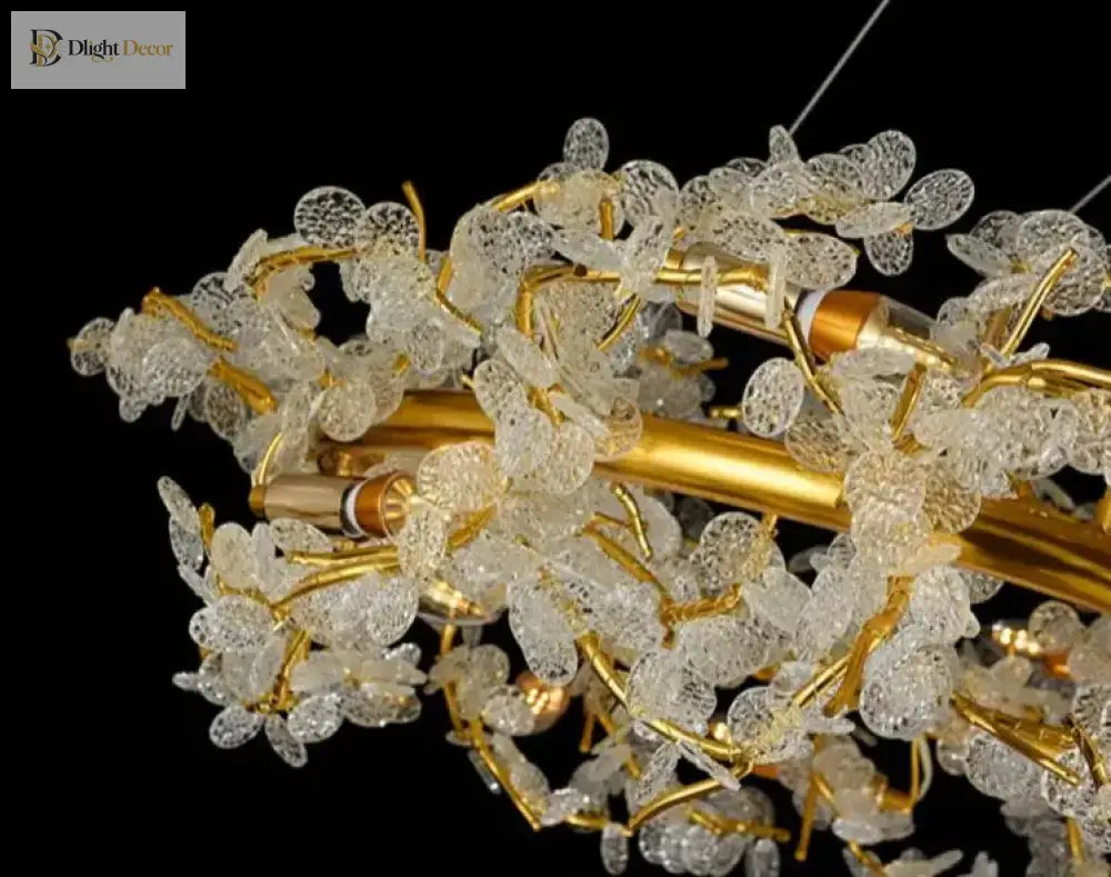 Circle LED Crystal Chandelier | Living Room Home Lighting