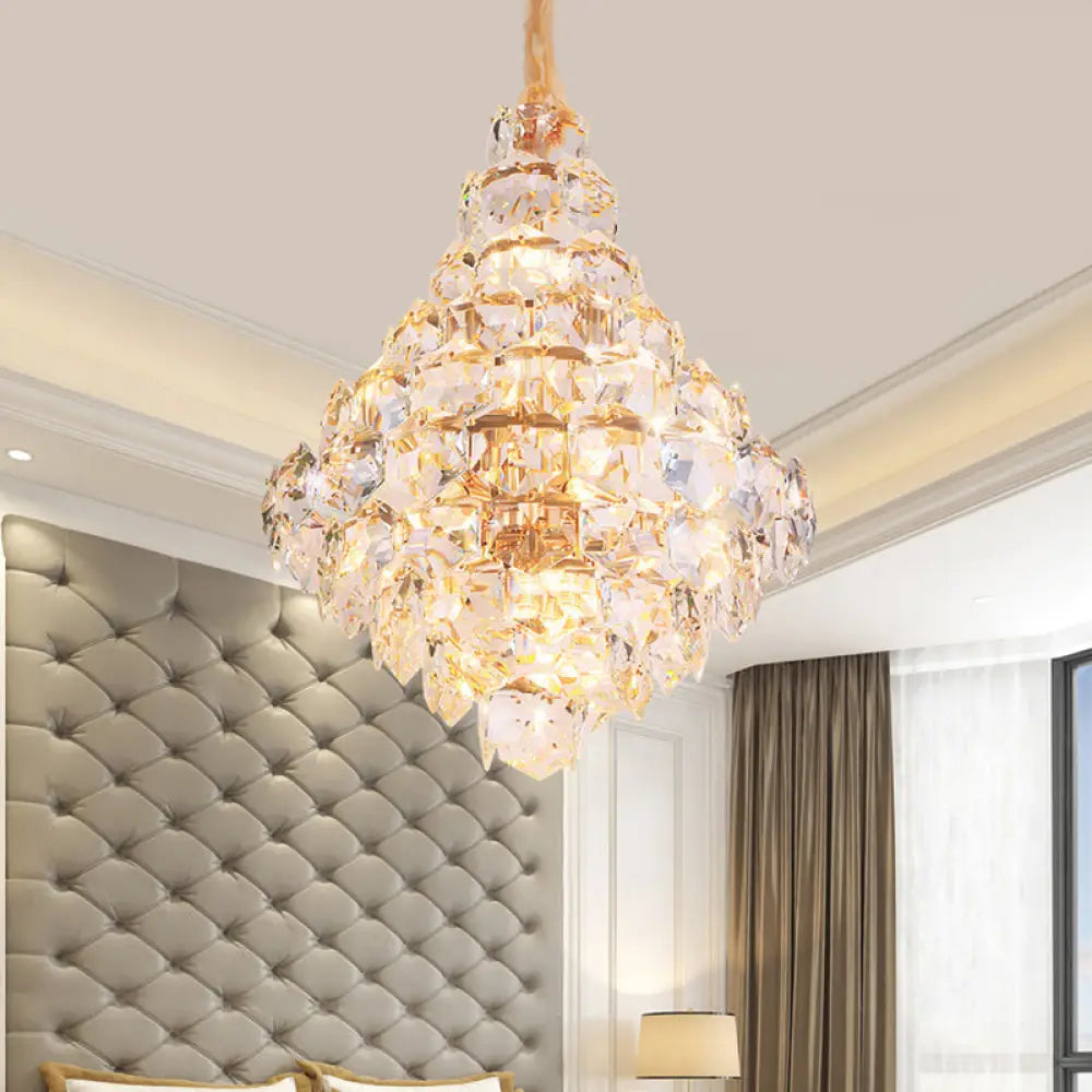 Clara Modern Crystal Chandelier | Dining Room Lighting