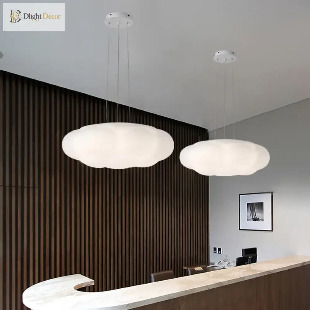 Clouds LED White Chandelier | Modern Dining Room Lighting