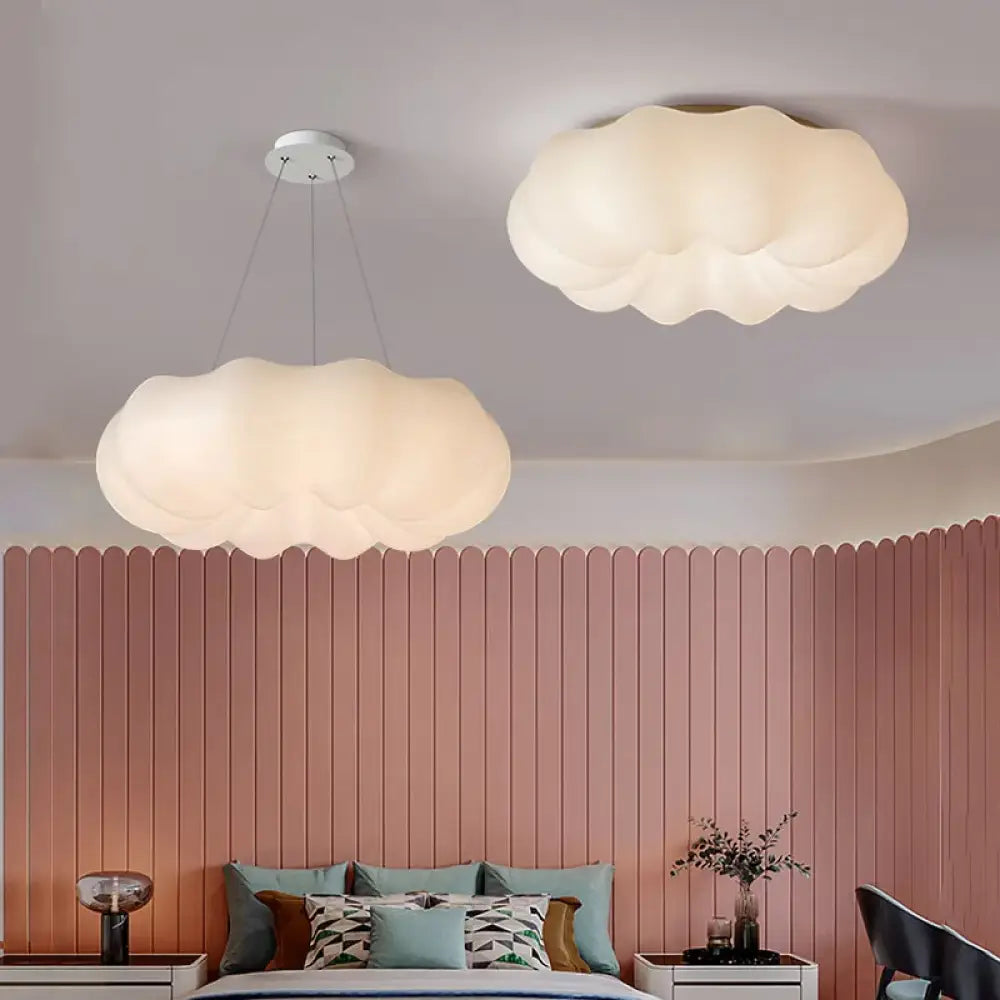 Clouds LED White Chandelier | Modern Dining Room Lighting