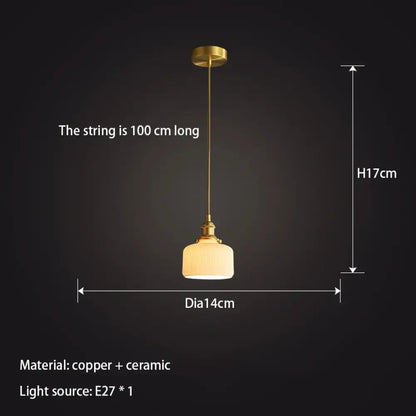 Copper Ceramic Chandelier | Bedroom &amp; Bedside Lighting