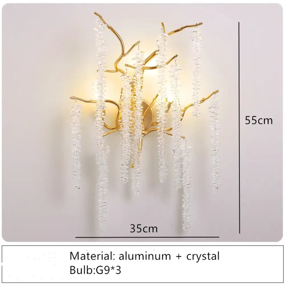 Crystal Wall Sconce | Modern Bedroom &amp; Hallway Lighting