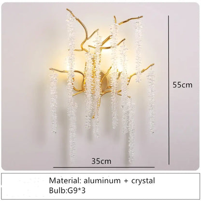 Crystal Wall Sconce | Modern Bedroom &amp; Hallway Lighting