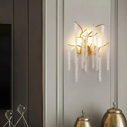 Crystal Wall Sconce | Modern Bedroom &amp; Hallway Lighting