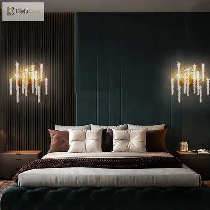 Crystal Wall Sconce | Modern Bedroom &amp; Hallway Lighting