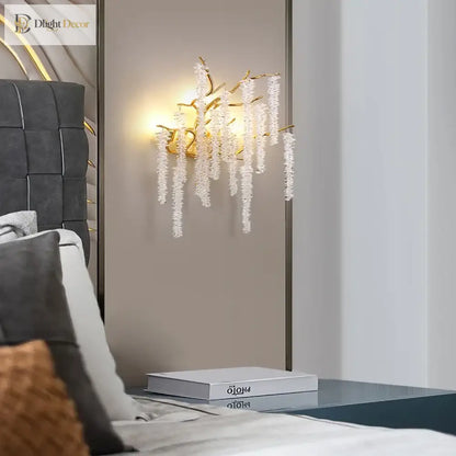 Crystal Wall Sconce | Modern Bedroom &amp; Hallway Lighting