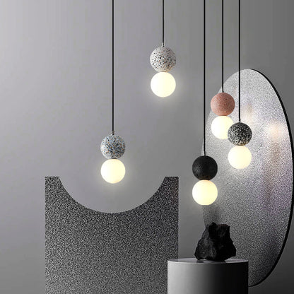Cement Terrazzo Small Chandelier