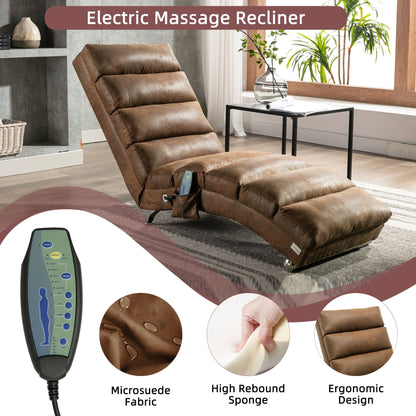 Ergonomic Electric Massage Chaise Lounge with Remote Control - Multiple Colors