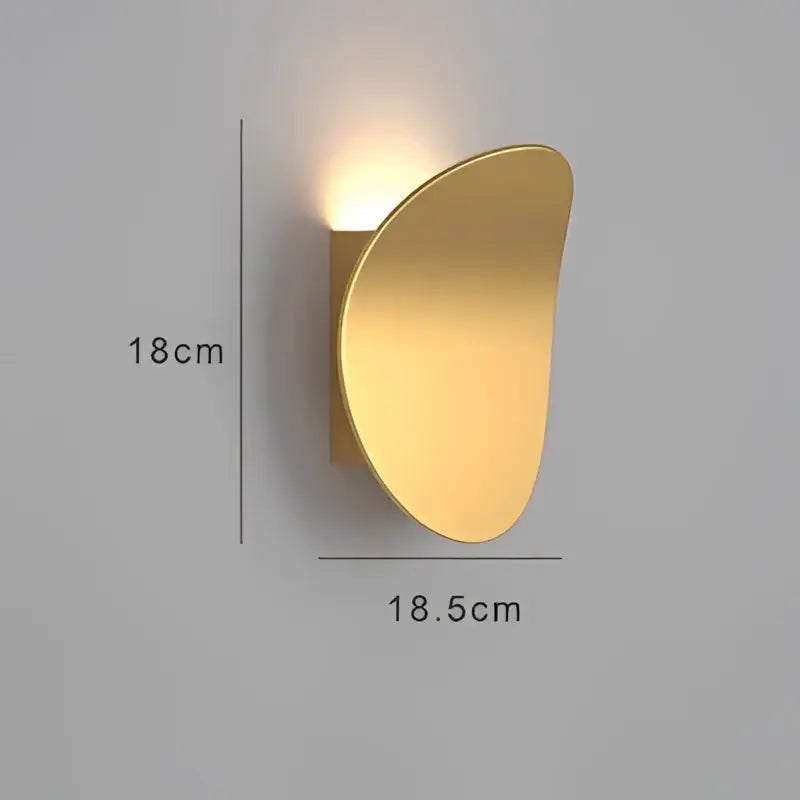 Gold Circular LED Wall Lamp