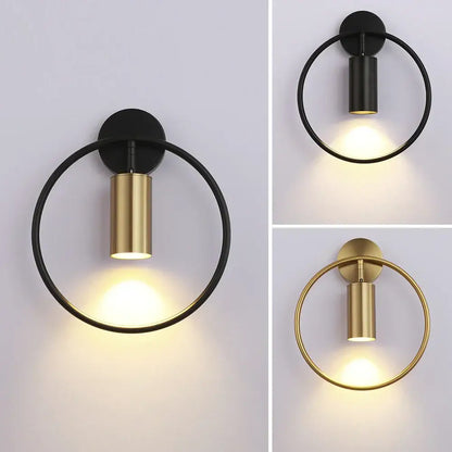 Gold Circular LED Wall Lamp
