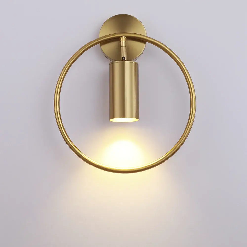 Gold Circular LED Wall Lamp