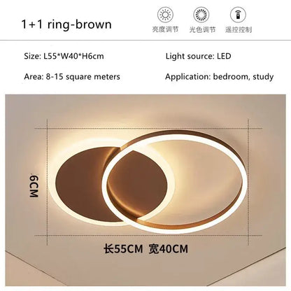 Gold LED Ceiling Chandelier 108W 6-Head