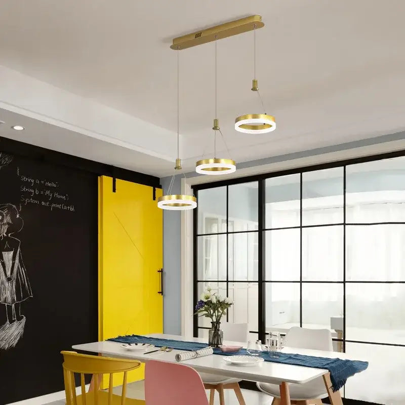 Gold LED Ceiling Chandelier 108W 6-Head