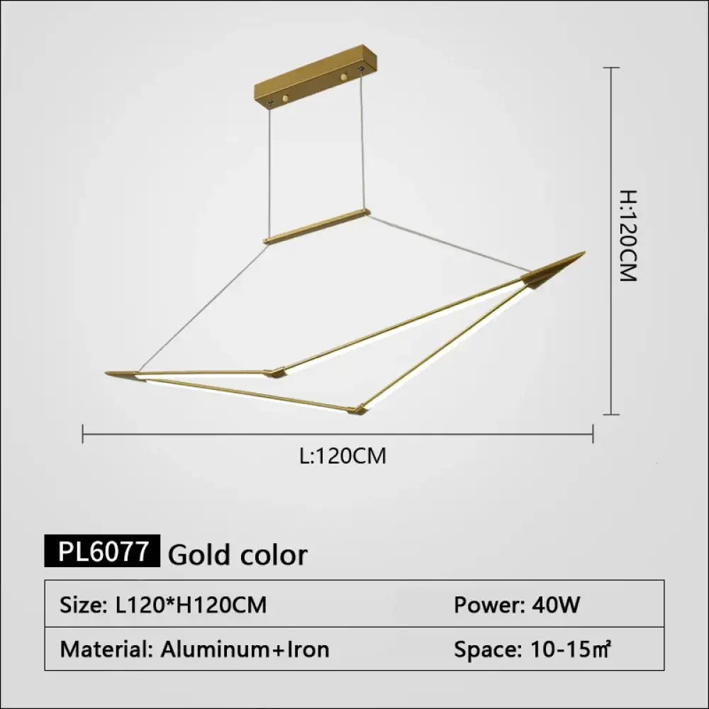 Dimmable Gold Black Chandelier | Kitchen Island Lighting
