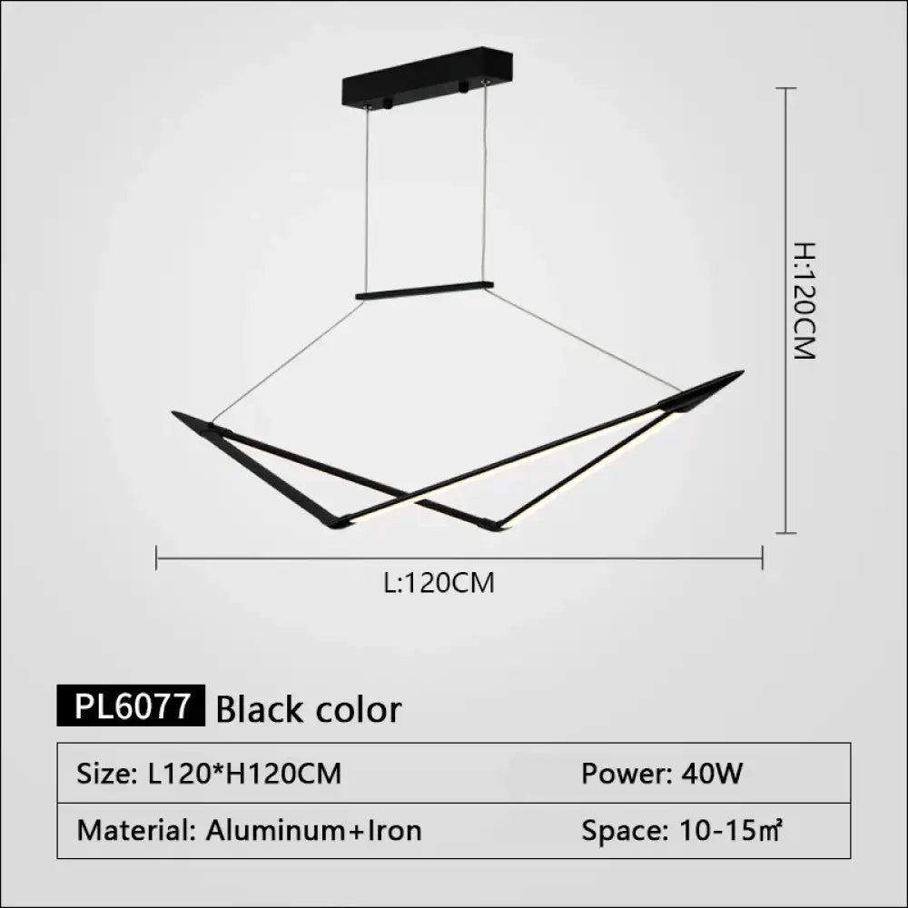Dimmable Gold Black Chandelier | Kitchen Island Lighting