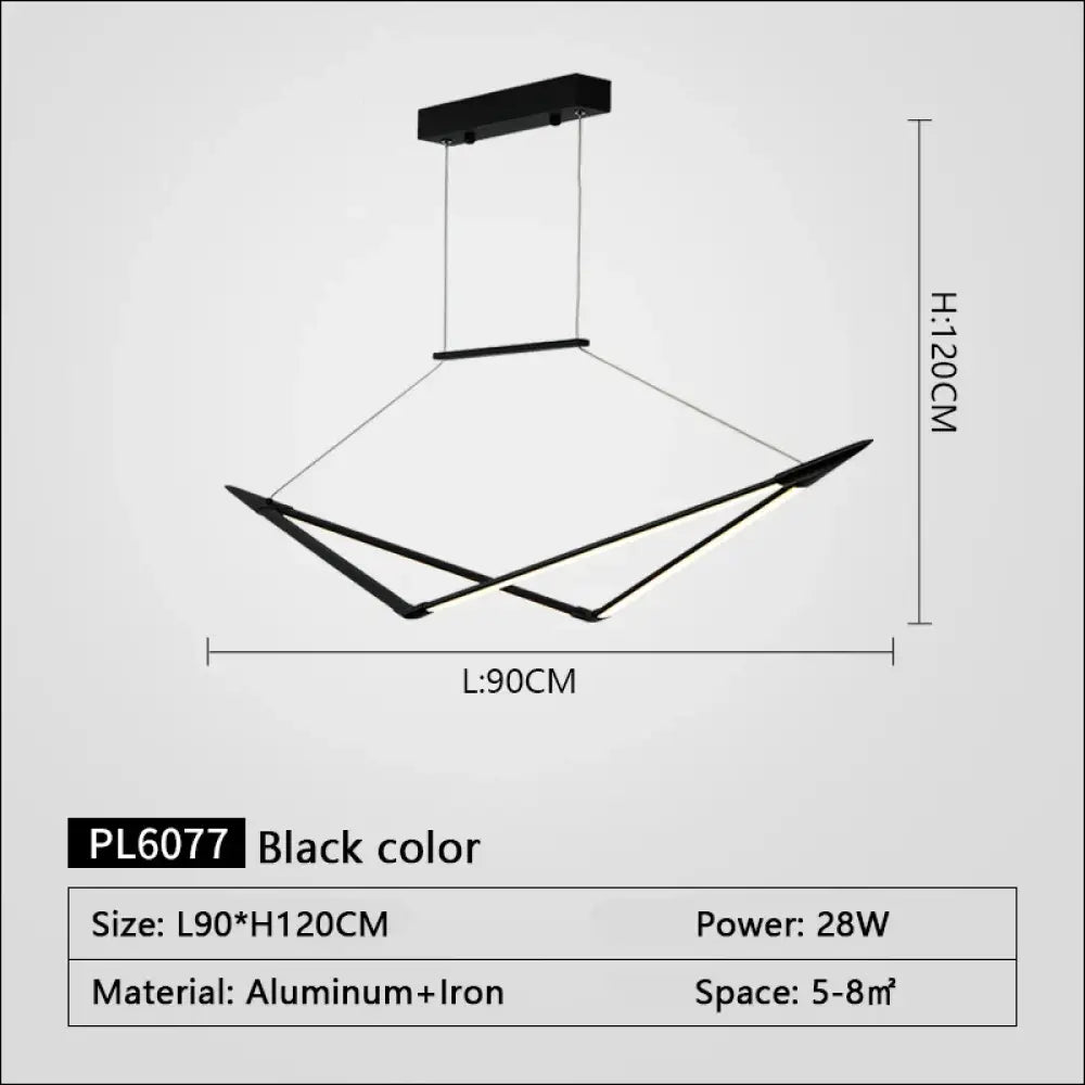 Dimmable Gold Black Chandelier | Kitchen Island Lighting