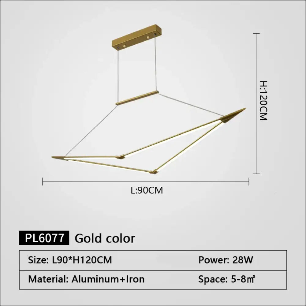 Dimmable Gold Black Chandelier | Kitchen Island Lighting