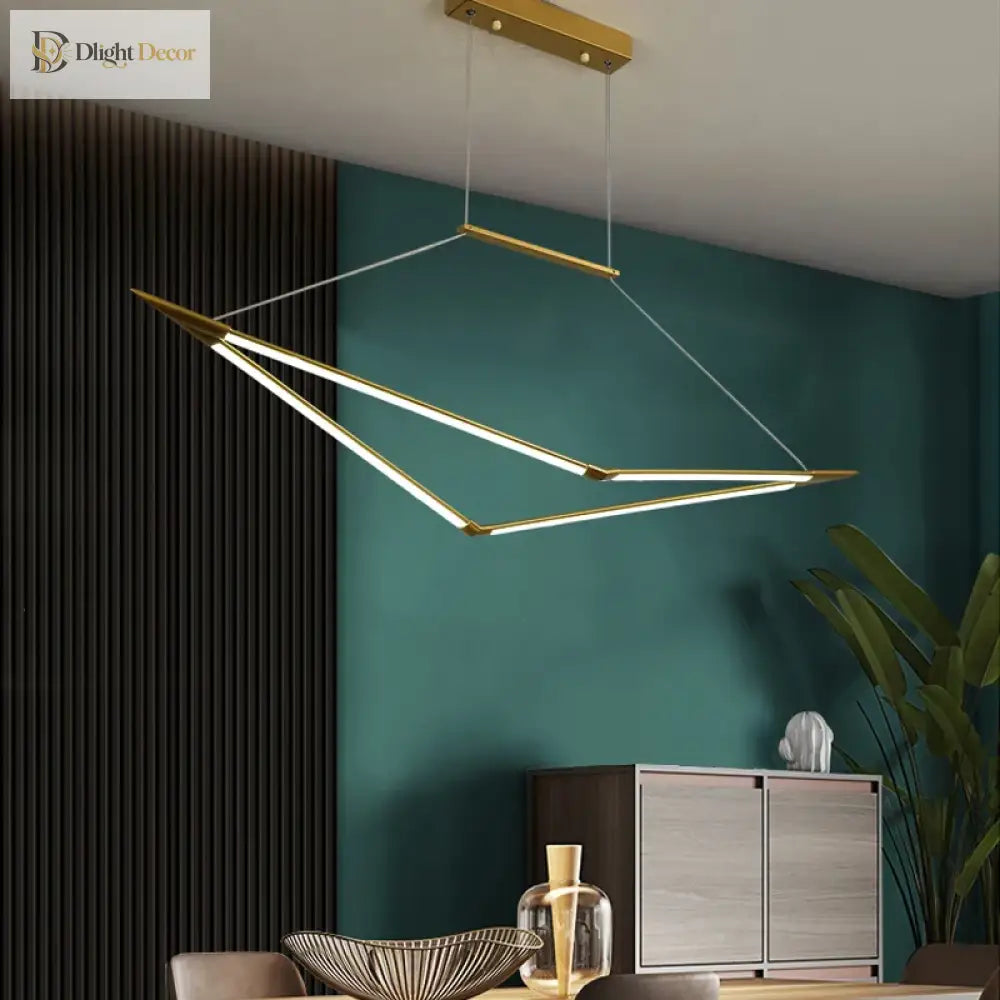 Dimmable Gold Black Chandelier | Kitchen Island Lighting