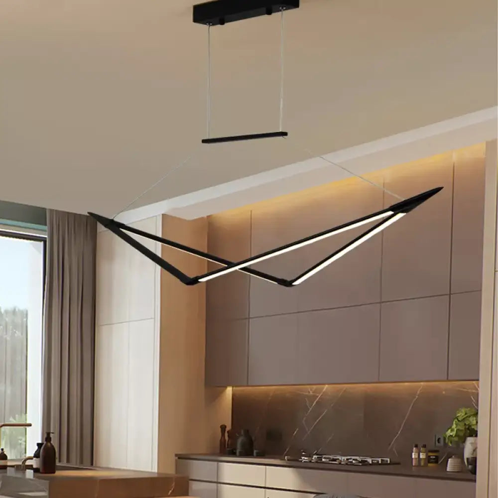 Dimmable Gold Black Chandelier | Kitchen Island Lighting