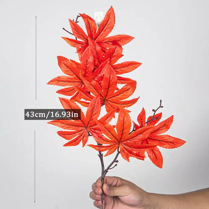 Dlight Decor 43cm Autumn Maple Leaf Branch for Fall Display