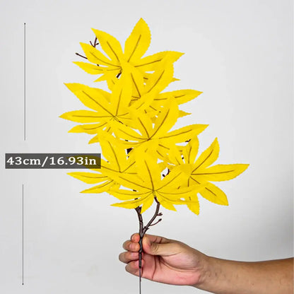 Dlight Decor 43cm Autumn Maple Leaf Branch for Fall Display