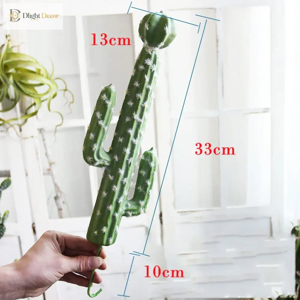 Dlight Decor 43cm Desert Cactus Plant with Foam Thorn Ball for Home and Garden Decor