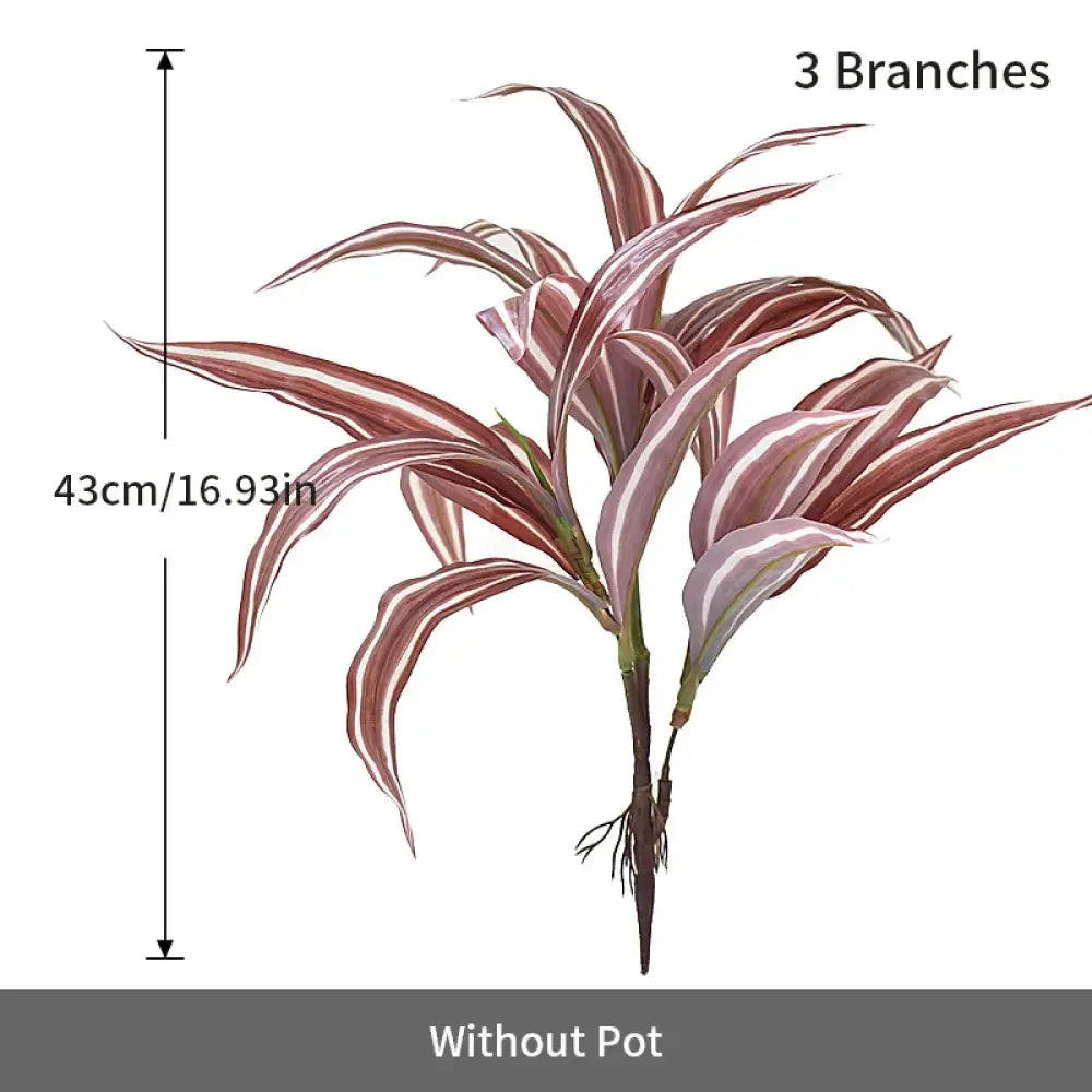 Dlight Decor 43cm Dracaena Air Grass Branch with Bamboo Leaves for Desktop Decor