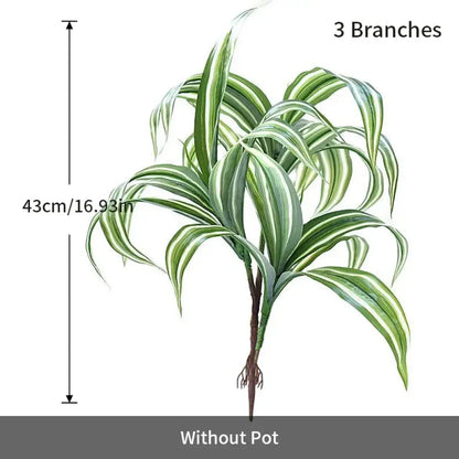 Dlight Decor 43cm Dracaena Air Grass Branch with Bamboo Leaves for Desktop Decor