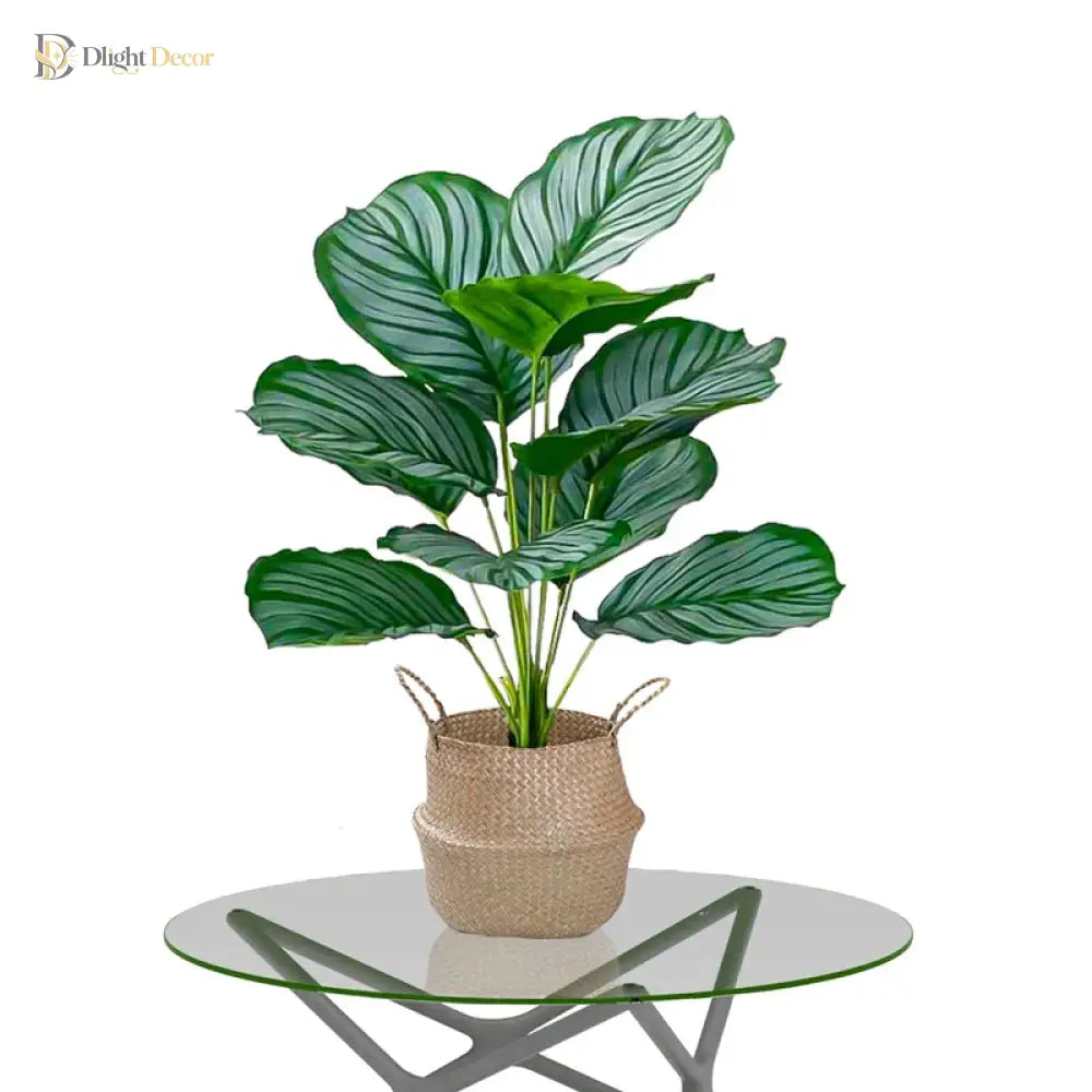 Dlight Decor 43cm Monstera Turtle Leaf Palm Branch for Home and Garden Decor