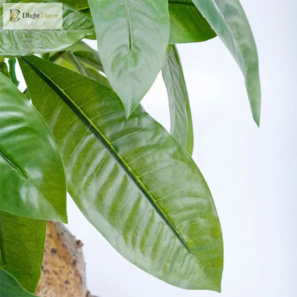 Dlight Decor 43cm Potted Monstera Money Tree for Home and Garden Decor