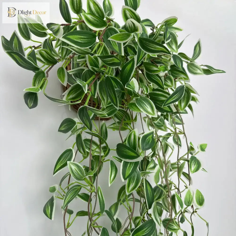 Dlight Decor 75cm Hanging Eucalyptus Vine with Scindapsus Leaves