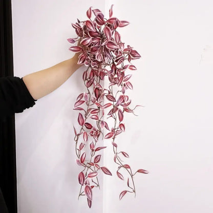 Dlight Decor 75cm Hanging Eucalyptus Vine with Scindapsus Leaves