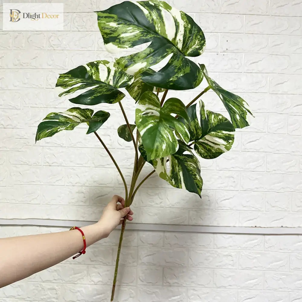 Dlight Decor 90cm Monstera Branch with Tropical Turtle Leaves