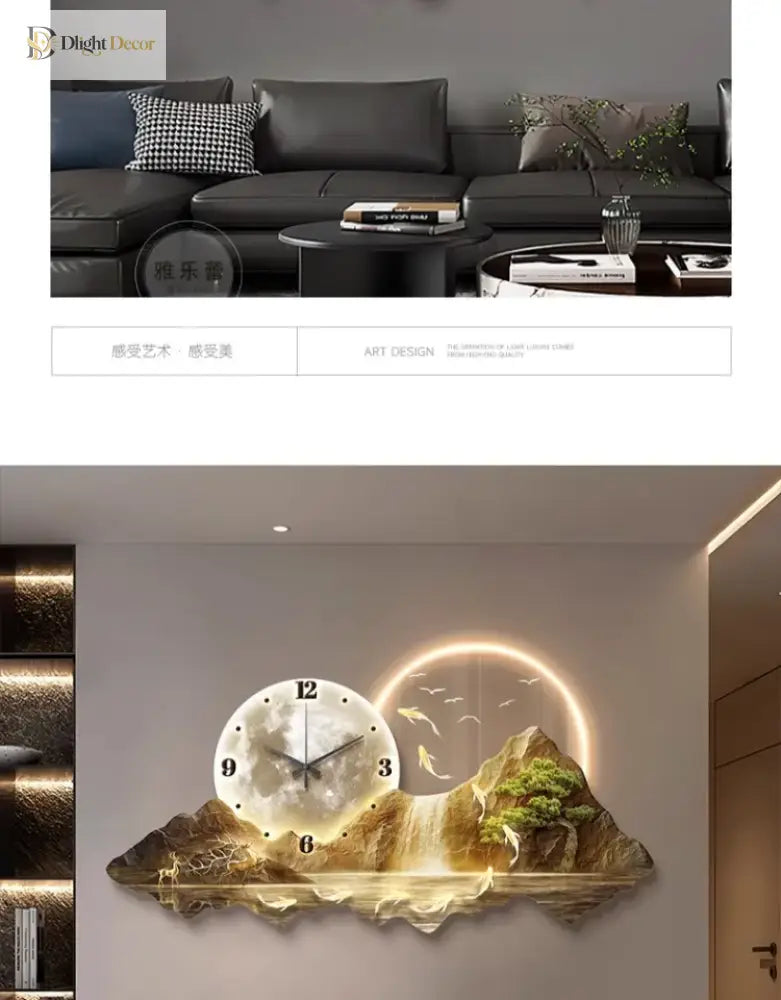 Dlight Decor Nordic Clock Wall Art for Modern Homes