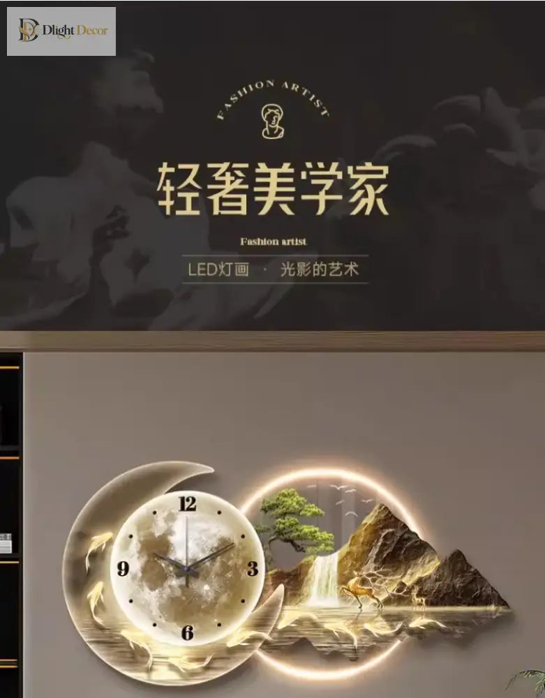 Dlight Decor Nordic Clock Wall Art for Modern Homes