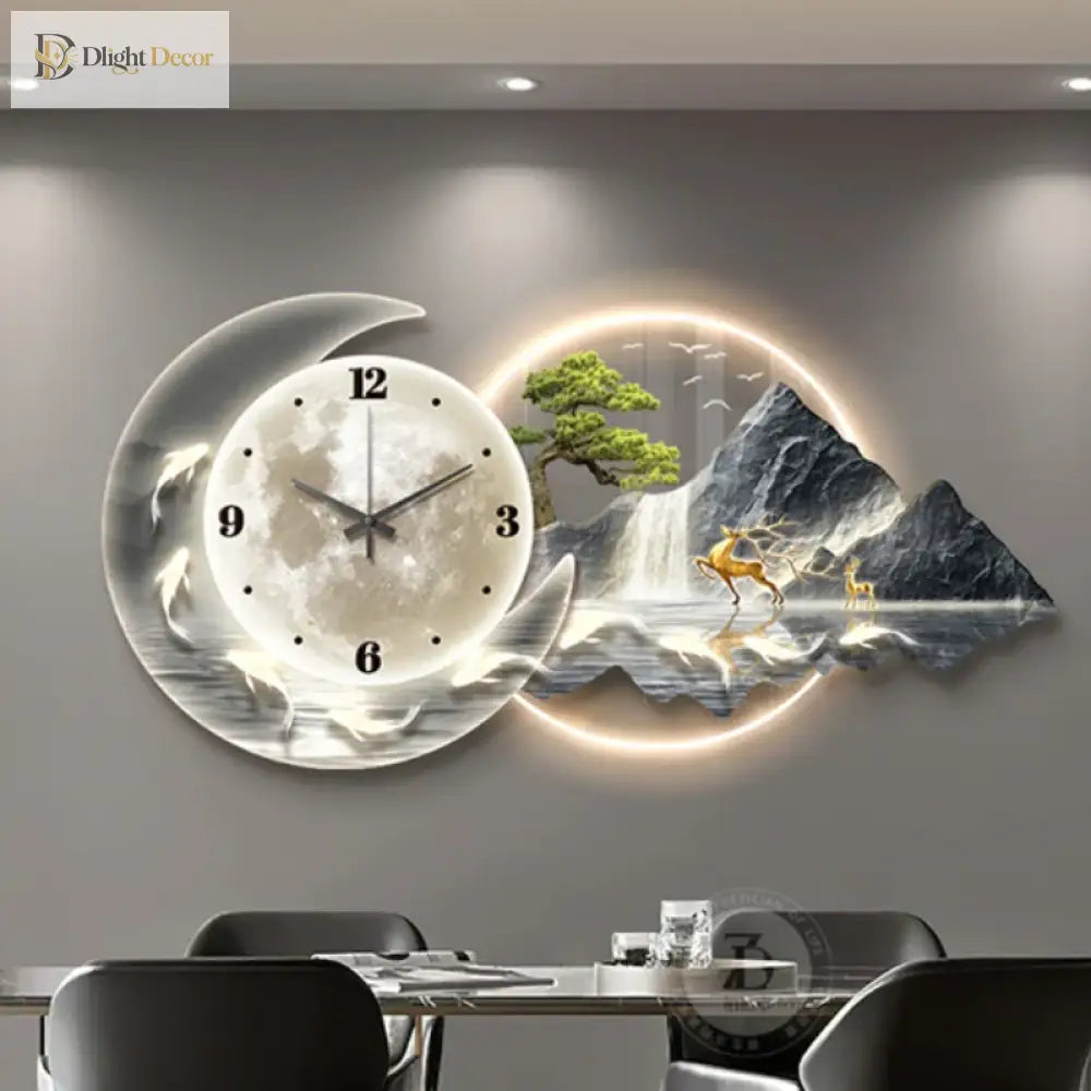 Dlight Decor Nordic Clock Wall Art for Modern Homes