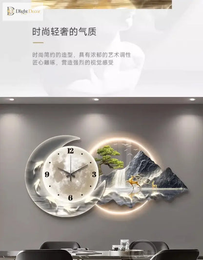 Dlight Decor Nordic Clock Wall Art for Modern Homes
