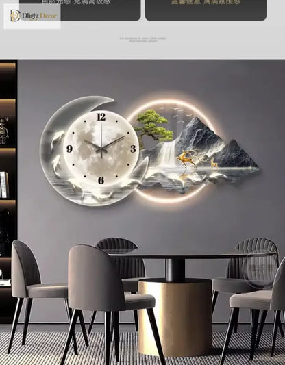 Dlight Decor Nordic Clock Wall Art for Modern Homes