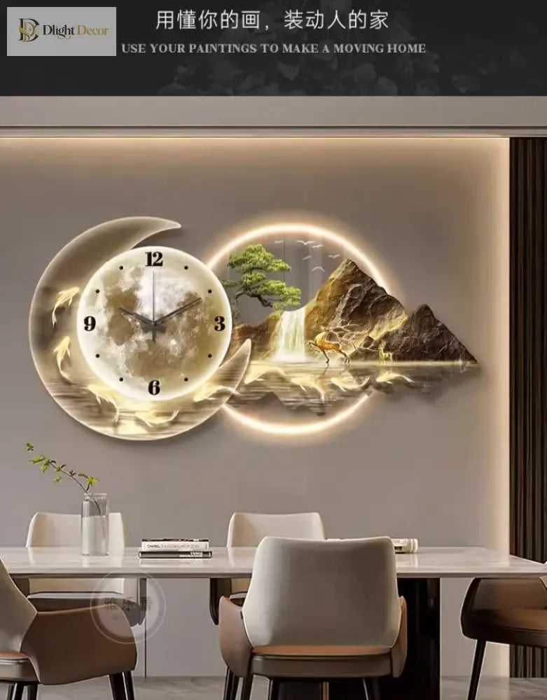 Dlight Decor Nordic Clock Wall Art for Modern Homes