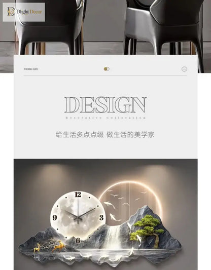 Dlight Decor Nordic Clock Wall Art for Modern Homes