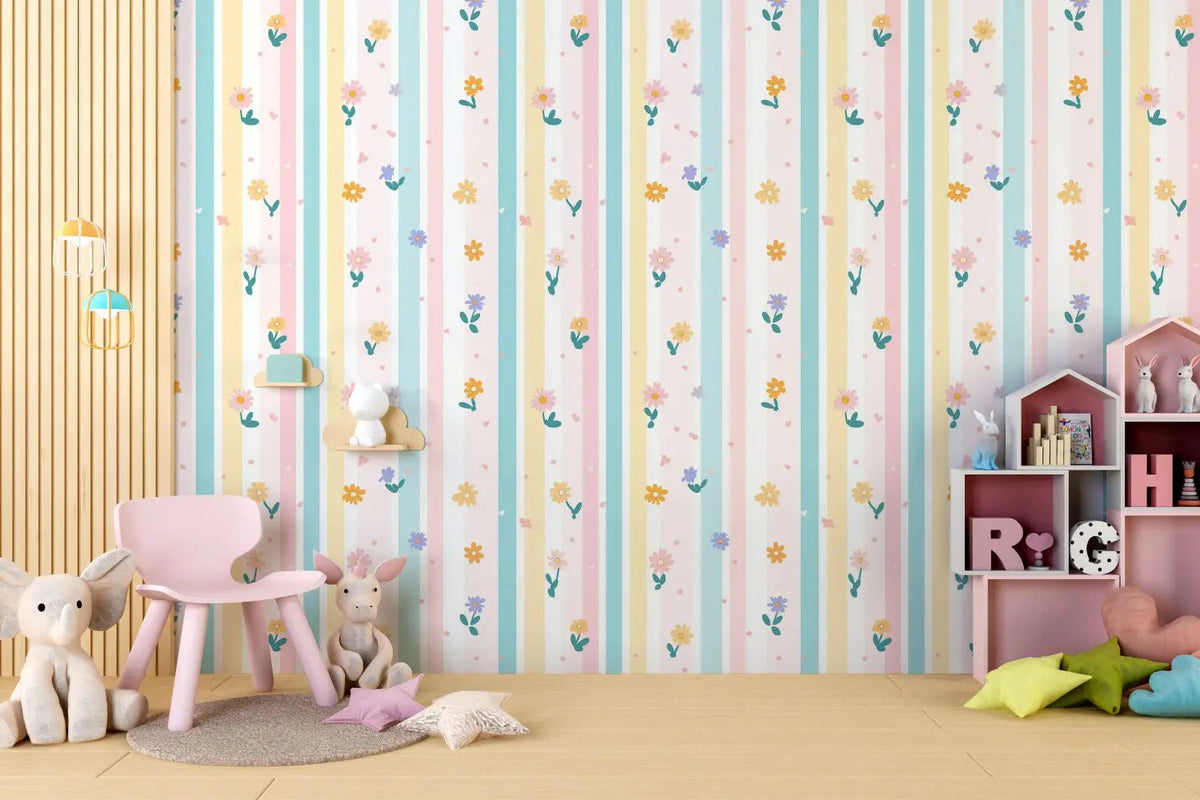 Pastel Petal Parade Wallpaper