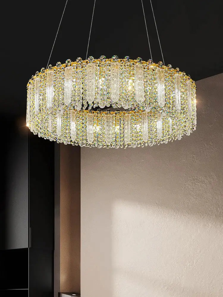 Elegant Crystal Chandelier | Bedroom &amp; Bedside Lighting